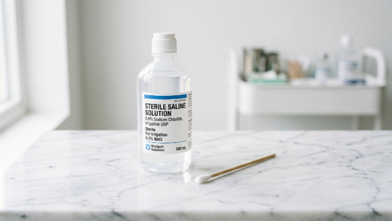 Septum piercing aftercare cleaning supplies